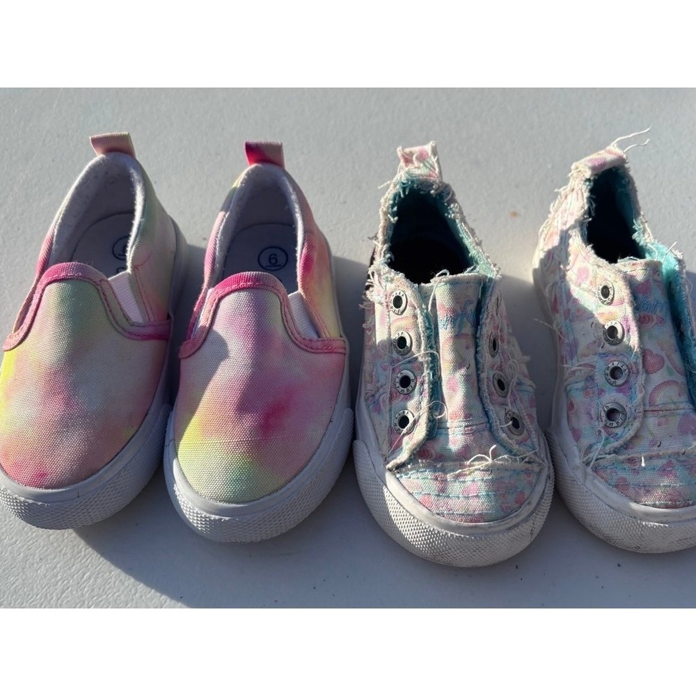Toddler slip on shoe bundle 2 pairs size 6